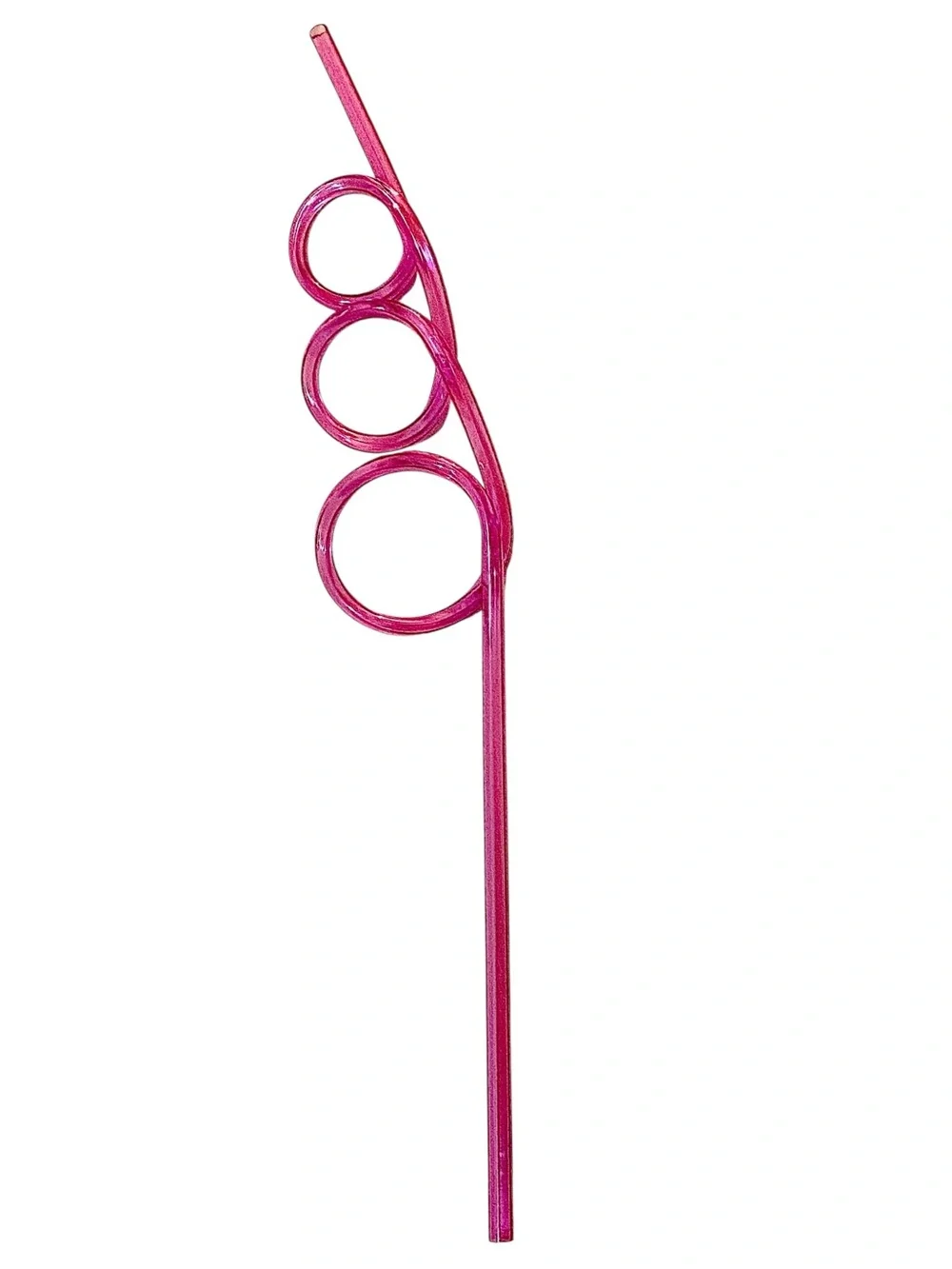 Assorted Bright Spiral Party Straws - Pink, Blue, Yellow, Orange, Green